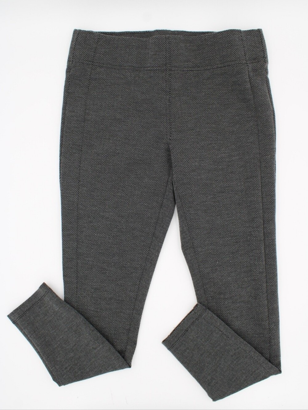 LOFT Dark Gray Herringbone Skinny Cropped Pants – Medium